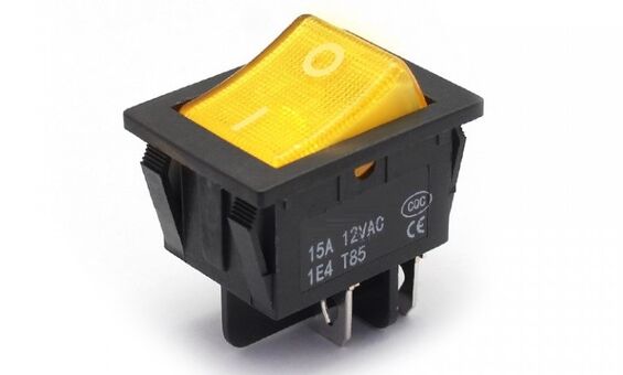 250V 15A 4-контактный кулисный переключатель светодиодного освещения