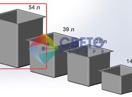 Открытая пластиковая емкость для воды 54 л