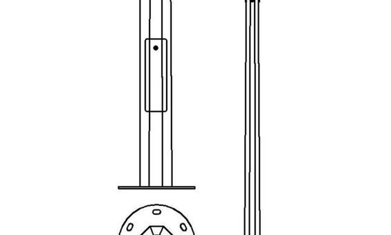 ОГК-6-4 опора граненная консольная оцинковая металлическая