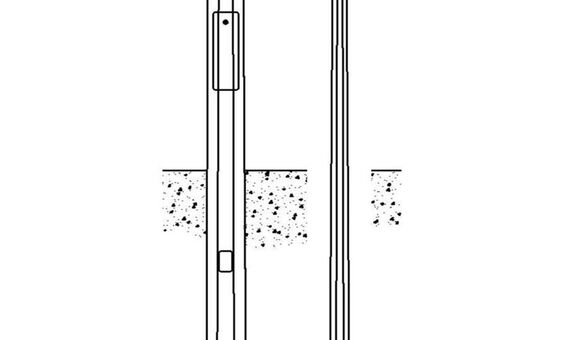Опора наружного (уличного) освещения металлическая (стальная) оцинкованная ОГК 7П-3 (граненая коническая прямостоечная)