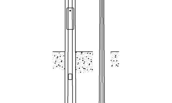 Опора наружного (уличного) освещения металлическая (стальная) оцинкованная ОГК 4П-4 (граненая коническая прямостоечная)