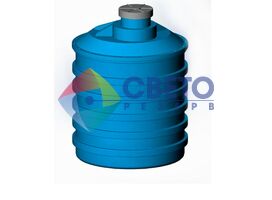 Пластиковая цилиндрическая емкость для воды 3000 л с удлиненной горловиной
